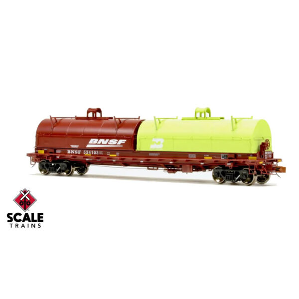 Scale Trains HO Rivet Counter Thrall 48' 2-Hood Coil Car BNSF "Mismatched Hoods, BNSF & BN"