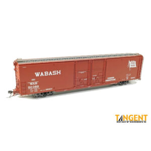 Tangent HO 60' Greenville Double Door Box Car Wabash "Delivery Red 9-1963"