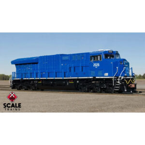 Scale Trains HO Rivet Counter Tier 4 ET44AC GE Demonstrator "Blue" w/ DCC & Sound