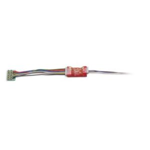 Digitrax - DN166PS - N/HO Decoder, 8 Pin Plug to 8 pin DCC medium plug Motor & Function Decoder, 6-Functions, 1A