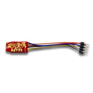 Digitrax - DZ123PS - Z DCC Decoder, 1.2" Wire, 2-Function, 8-Pin, 1 Amp