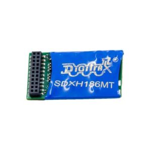 Digitrax - SDXH186MT - DISCONTINUED - HO Sound Decoder, 21MTC interface16 Bit, 6-Function, 1A, 8 selectable steam & diesel sound schemes included