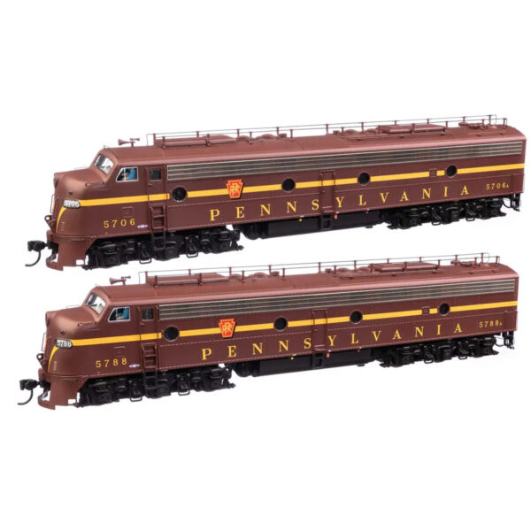 Walthers Proto HO E8A-A Set Pennsylvania "Single Stripe" w/ DCC & Sound