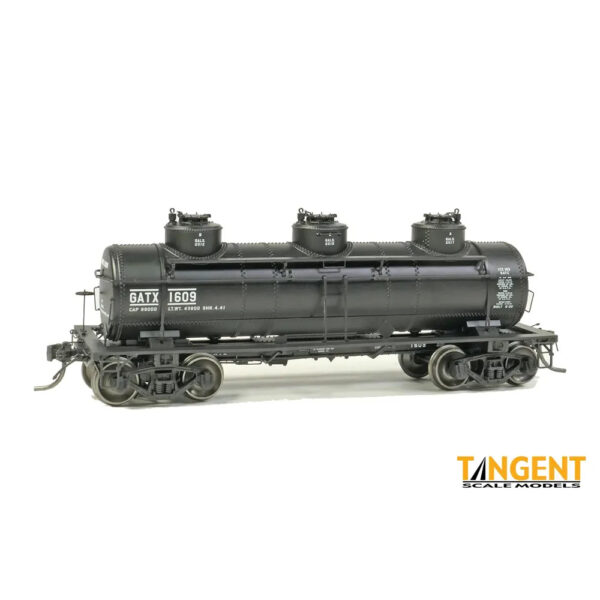 Tangent HO GA 6,000 Gal 3 Compartment Tank Car GATX "Black Lease"