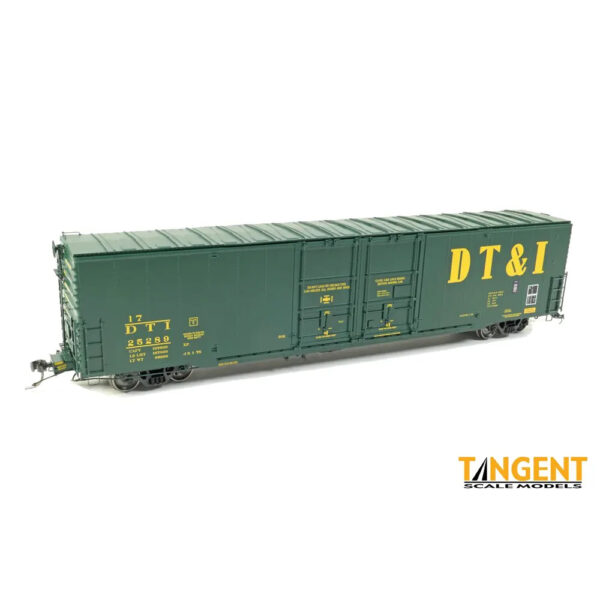 Tangent HO 60' Greenville Double Door Box Car Detroit Toledo & Ironton "Green Repaint"