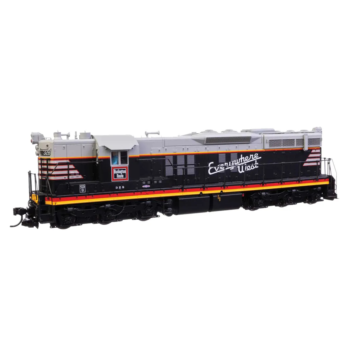 Walthers Proto HO SD9 Chicago Burlington & Quincy "Blackbird" w/ DCC & Sound