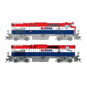 Rapido HO M420 & M420B British Columbia Railway "Red, White, & Blue"
