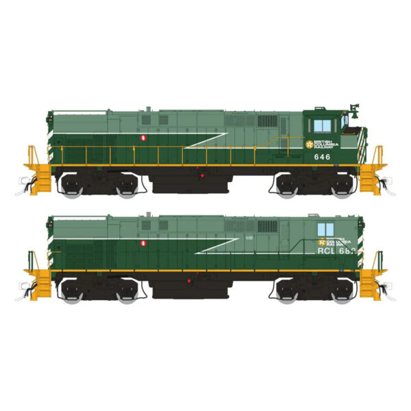 Rapido HO M420 & M420B British Columbia Railway "Lightning Stripe" w/ DCC & Sound