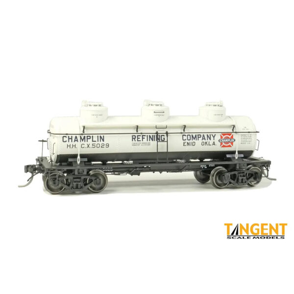 Tangent HO GA 6,000 Gal 3 Compartment Tank Car, Champlin Refining Company 1952+ "HHCX"