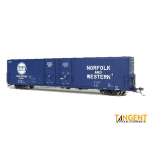 Tangent HO 60' Thrall Double Plug Door Box Car Norfolk Western "Original Blue 1969"