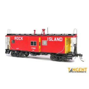 Tangent HO ICC Rock Island Bay Window Caboose Rock Island "As Delivered" w/ Lights