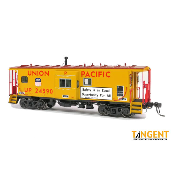 Tangent HO ICC Rock Island Bay Window Caboose Union Pacific "1981+ Equal Opportunity for All" w/ Lights