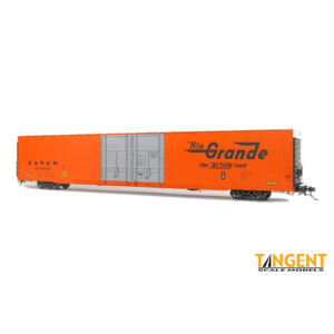 Tangent HO 86' Greenville High Cube Box Car Denver & Rio Grande "Delivery 1969 Orange"
