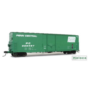 Moloco HO 50' RBL Plate B Boxcar, Center Door Penn Central