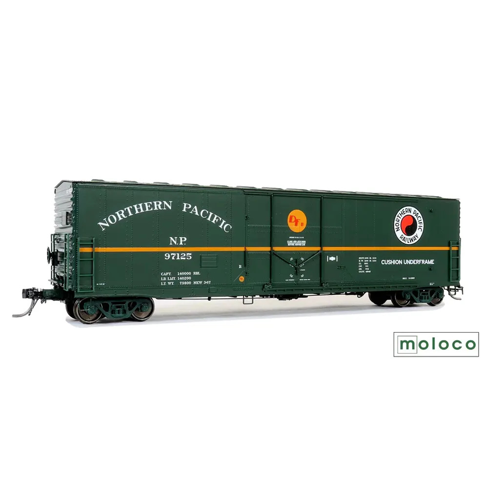 Moloco HO 50' RBL Plate B Boxcar, Center Door Northern Pacific