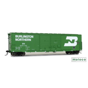 Moloco HO 50' NP Brainerd Built Center Double Door Box Car Burlington Northern "1972 Repaint"