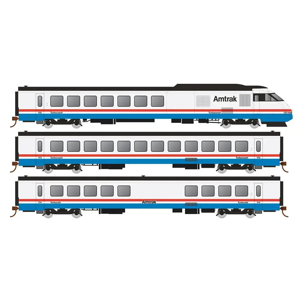thumbnail interactive-video image 1 of Rapido Trains 25105 HO Scale Amtrak RTL Turbo #187 – Passenger Car, New 1 of 4
