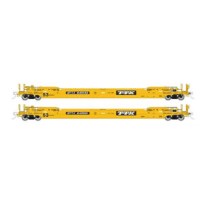 Rapido HO 53' Gunderson Husky-Stack Well Car Trailer Train "Speed Logo" 2 Pack