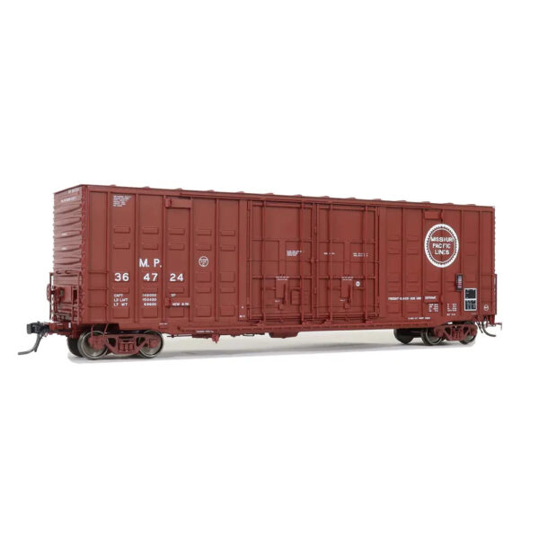 Moloco HO 50' ACF Hi-Cube Waffle Box Car Double Plug Door Missouri Pacific "Delivery 8-74"