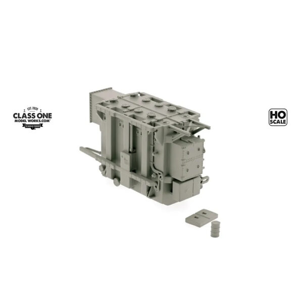 Class One Model Works HO Large Transformer – Modern "Industrial Gray"