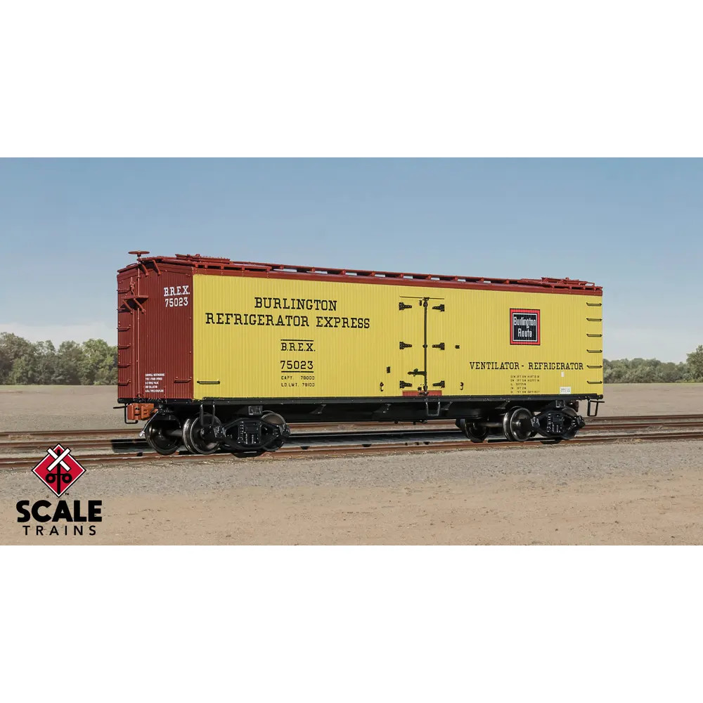 Scale Trains HO Fox Valley Models 40' PC&F R-40-2 Wood Reefer Chicago Burlington & Quincy