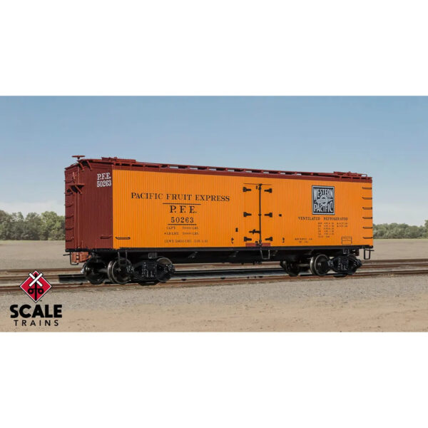 Scale Trains HO Fox Valley Models 40' PC&F R-40-2 Wood Reefer Pacific Fruit Express "WP Logo"