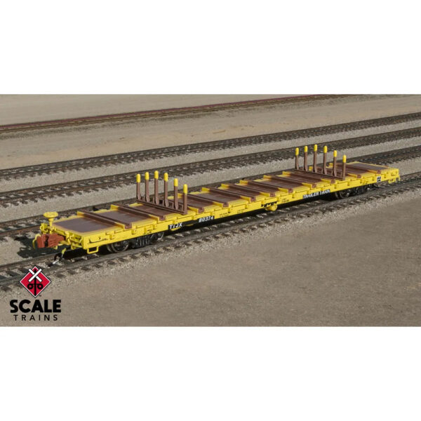 Scale Trains N Rivet Counter F68BH Finger Rack Flat Car Trailer Train "Yellow"
