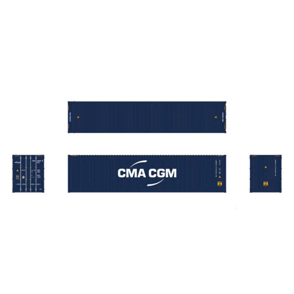 Aurora Miniatures HO 40' High Cube Container CMA CGM 3 Pack