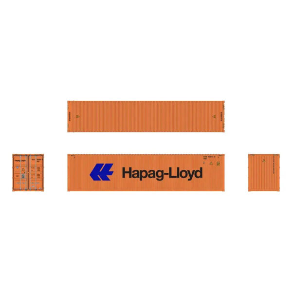 Aurora Miniatures HO 40' High Cube Container Hapaq-Lloyd 3 Pack