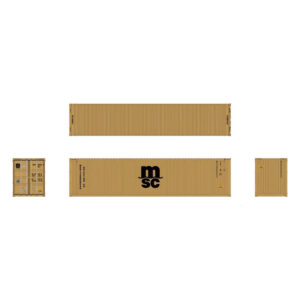 Aurora Miniatures HO 40' High Cube Container Mediterranean Shipping Company 3 Pack