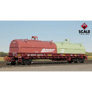 Scale Trains N Rivet Counter Thrall 48' 2-Hood Coil Car BNSF "Mismatched Hoods (BNSF & BN)" #534103