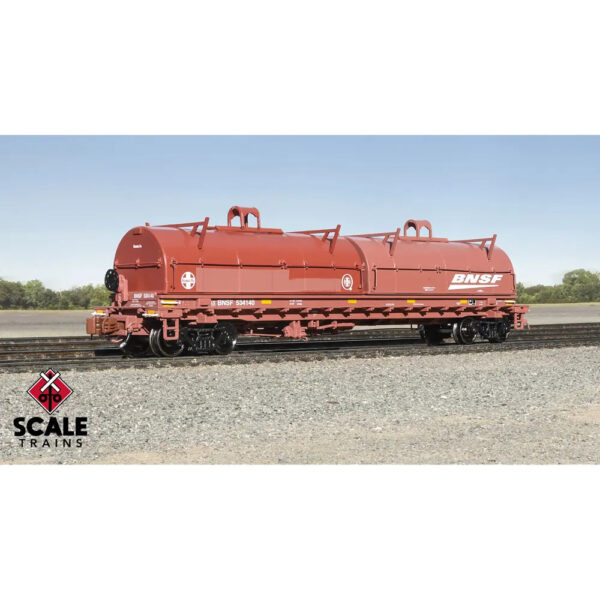 Scale Trains N Rivet Counter Thrall 48' 2-Hood Coil Car BNSF "Mismatched Hoods (BNSF & ATSF)" #534140