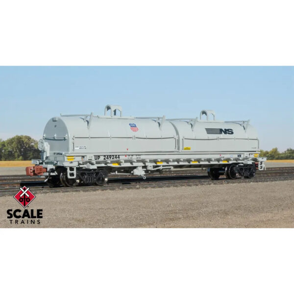 Scale Trains N Rivet Counter Thrall 48' 2-Hood Coil Car Union Pacific "Mismatched Hoods (UP & NS)" #249244