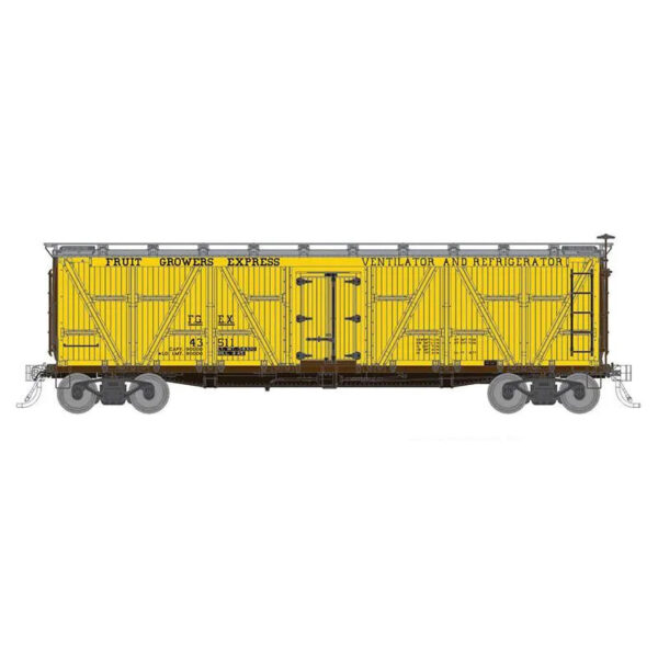 Rapido HO FGE R7 Wood Reefer Fruit Growers Express "FGE, Silver Roof"