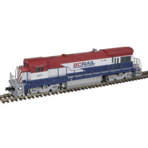 Atlas N B36-7 British Columbia Railway "Red, White, & Blue" w/ Ditch Light, DCC, & Sound