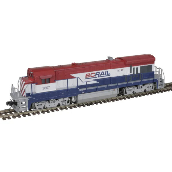 Atlas N B36-7 British Columbia Railway "Red, White, & Blue" w/ Ditch Light, DCC, & Sound
