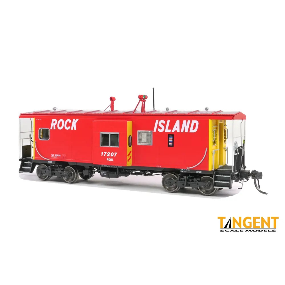 Tangent HO ICC Rock Island Bay Window Caboose Rock Island "1971 Delivery" w/ Lights