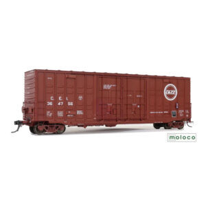 Moloco HO 50' ACF Hi-Cube Waffle Box Car Double Plug Door Chicago & Eastern Illinois "Delivery 3-73"