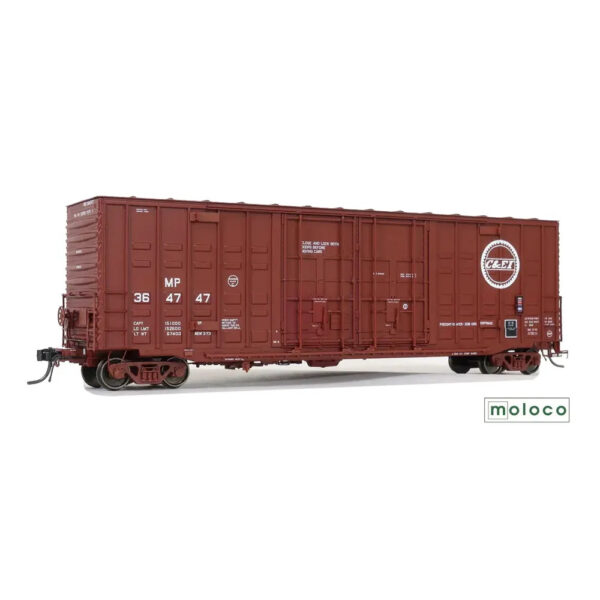 Moloco HO 50' ACF Hi-Cube Waffle Box Car Double Plug Door Missouri Pacific "ex C&EI"
