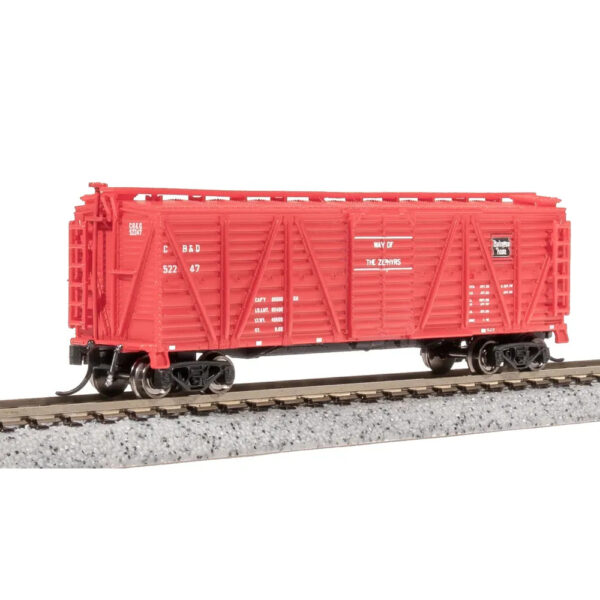 Broadway Limited N K7 Stock Car Chicago Burlington & Quincy w/ Cattle Sounds