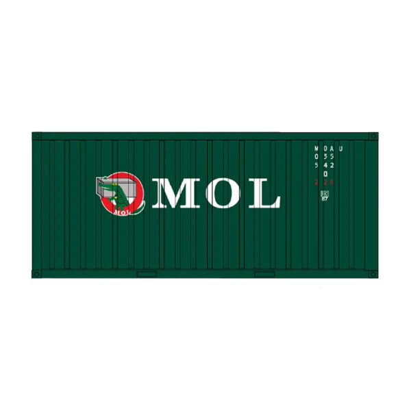 Intermountain HO 20' Container MOL "Green" 2 Pack