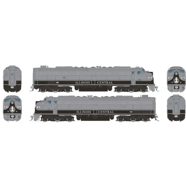 Rapido HO E8A&A with HEP Illinois Central "Gray" w/ DCC & Sound #100 & 101