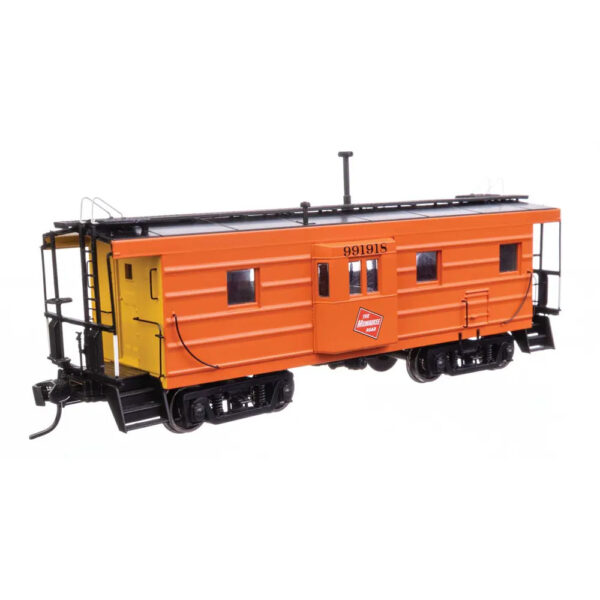 Walthers Proto HO Milwaukee Road Rib Sided Caboose w/ Oil Stove Milwaukee Road "Yellow End"