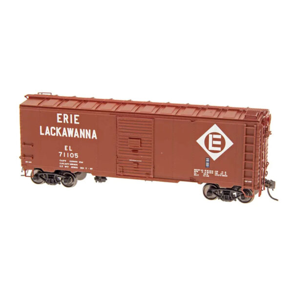 Intermountain HO 40' Modified AAR Box Car Improved Dreadnaught Ends Erie Lackawanna