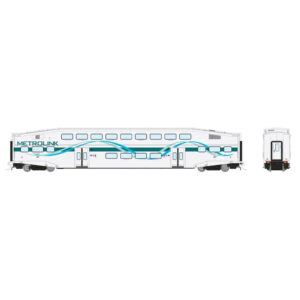 Rapido HO BiLevel Commuter Coach Metrolink "Series III Coach, White Ribbon"