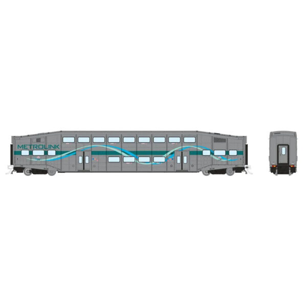 Rapido HO BiLevel Commuter Coach Metrolink "Series II Coach, Ribbon"