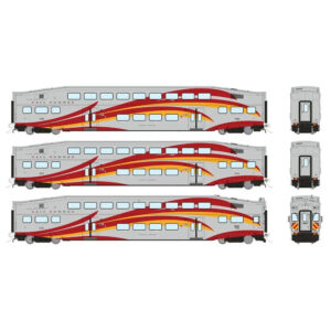 Rapido HO BiLevel Commuter Coach New Mexico Rail Runner "Series IV" 3 Pack