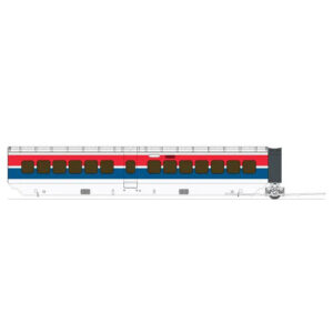 Rapido HO UAC Turbo Train Amtrak "Late" - Additional Coach