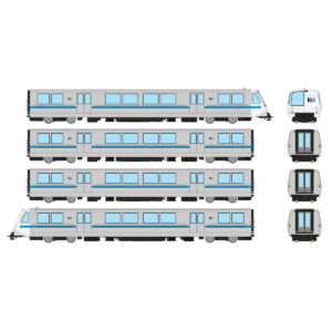Rapido HO Bay Area Rapid Transit 4 Car Set w/ DCC & Sound