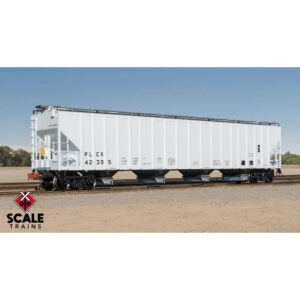 Scale Trains HO Rivet Counter PS 5820 Covered Hopper Pullman Leasing "PLCX, White"